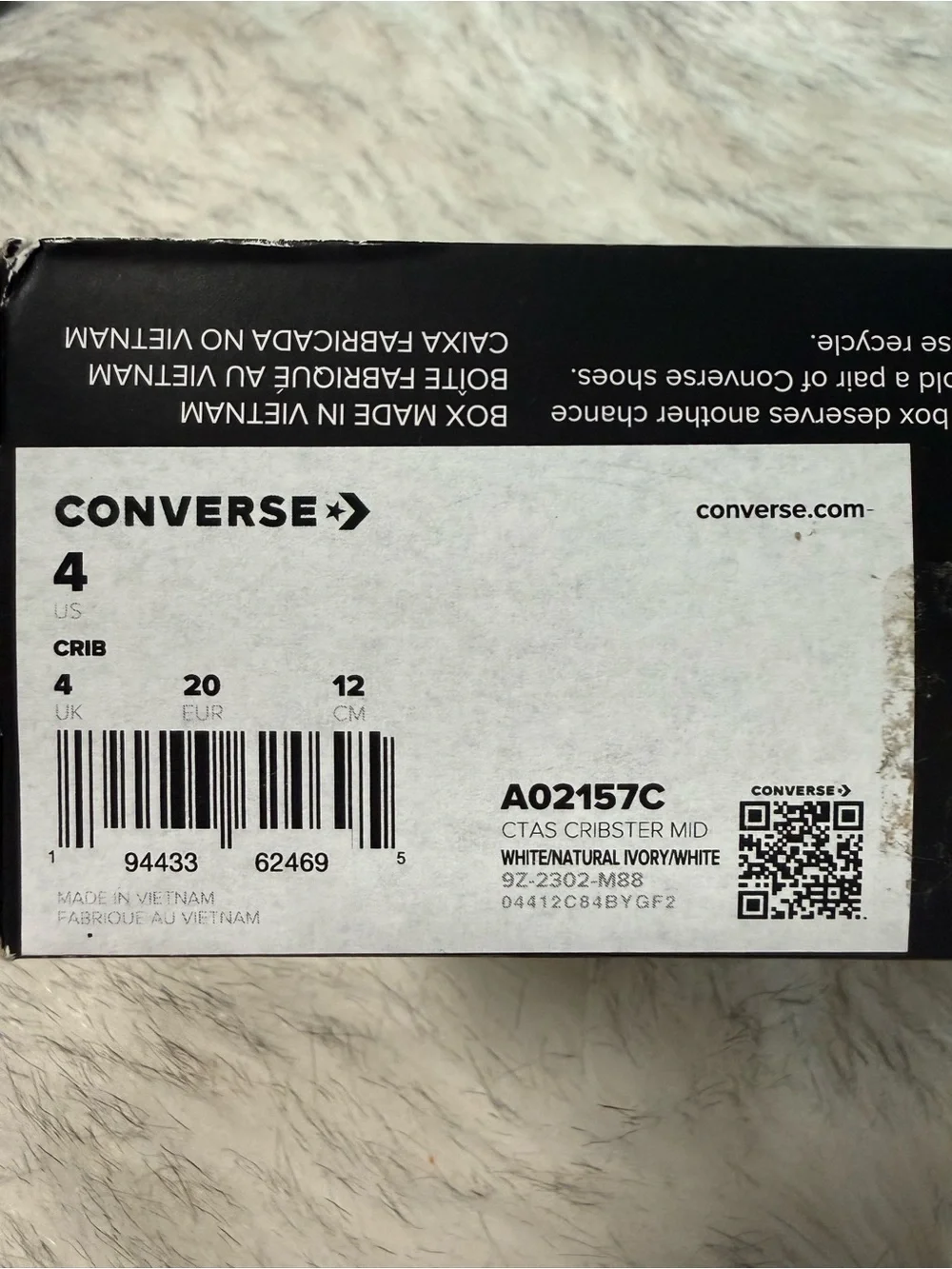 Converse White & Navy Toddler High-Top Sneakers